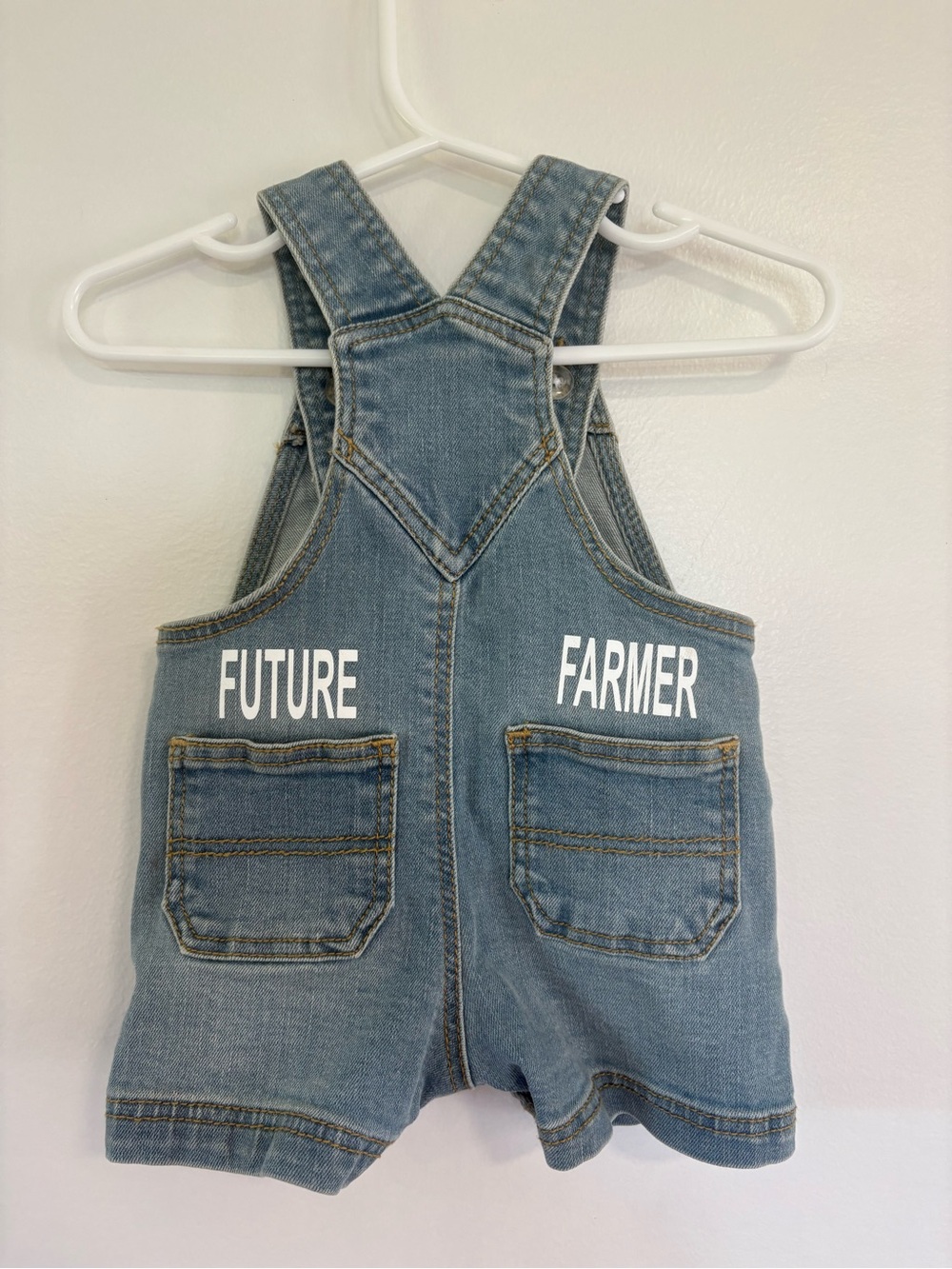 Old Navy Baby Future Farmer Denim Shortalls 0-3M NWT